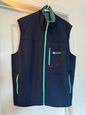 Southern Marsh Men's Navy Vest with Teal Trim